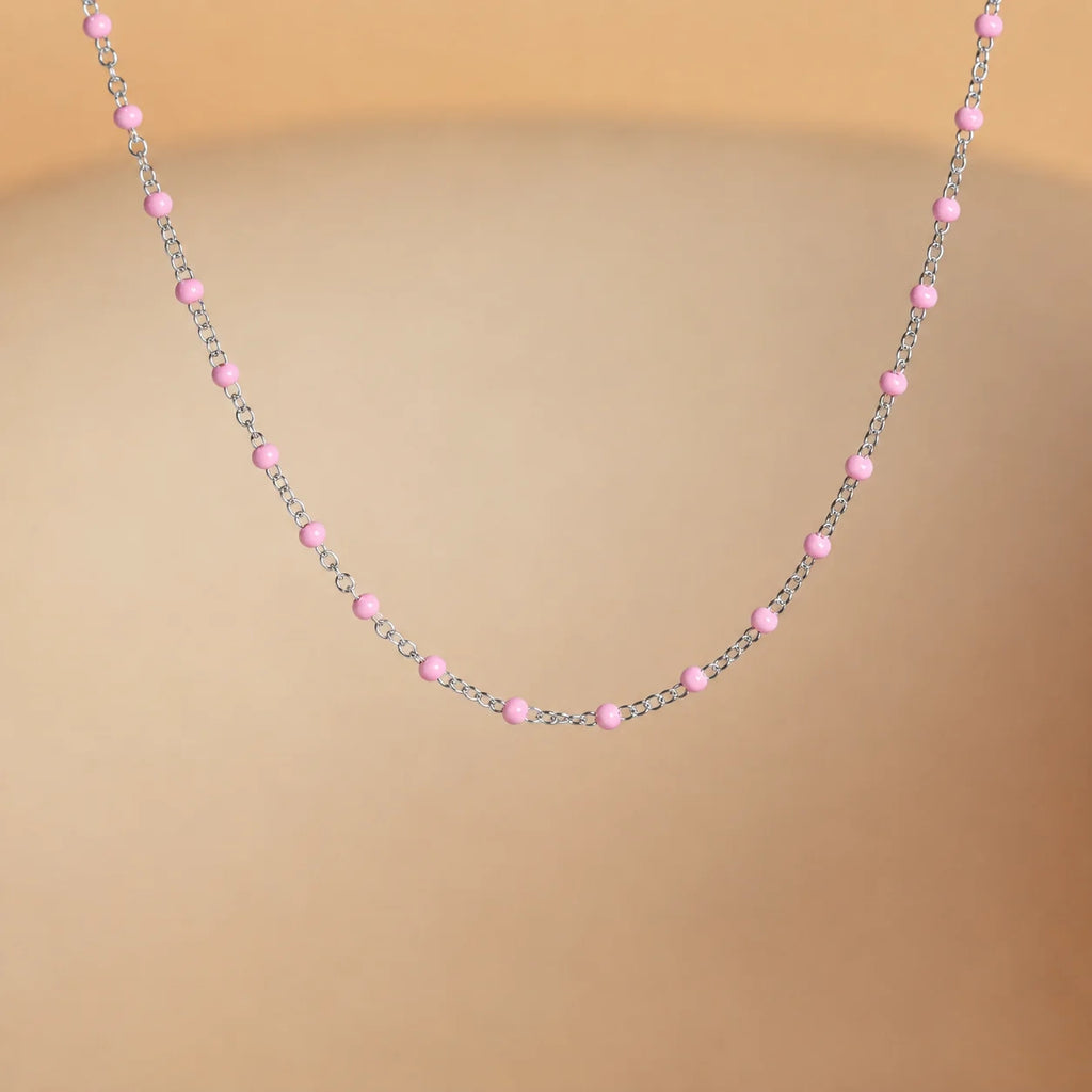Pink Station Necklace