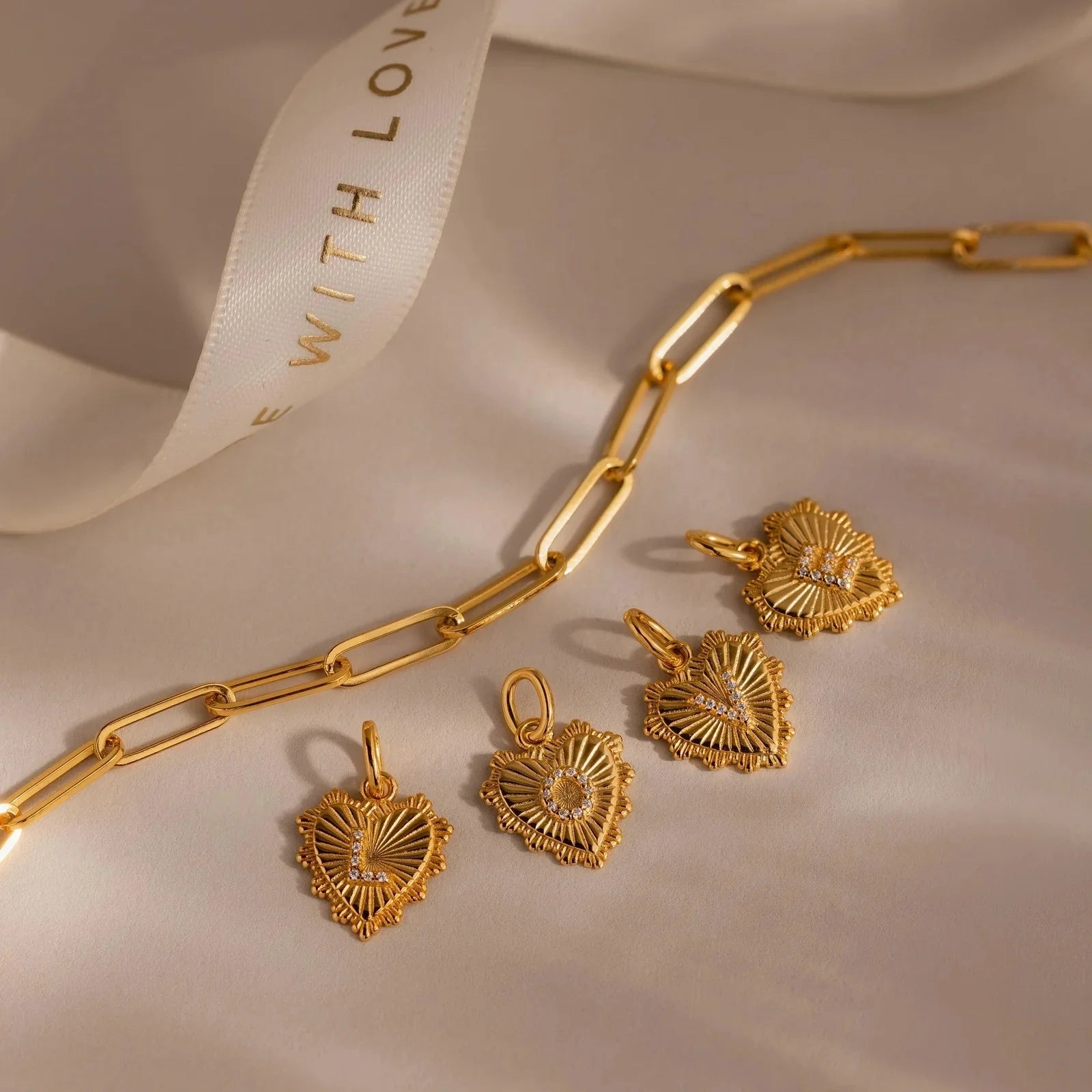Heartline Initial Charm