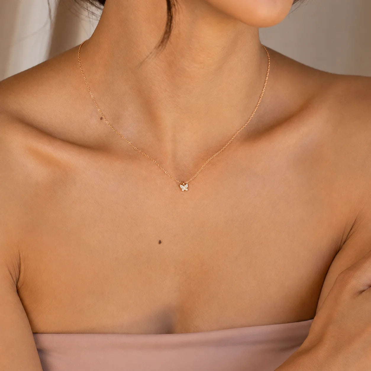 Mandy Pave Butterfly Necklace
