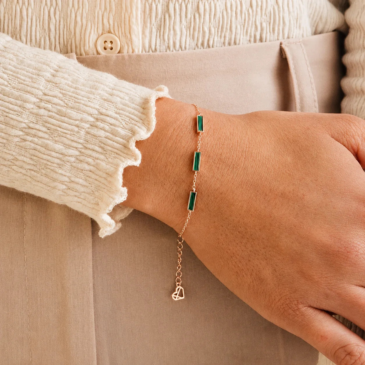 Malachite Bar Bracelet
