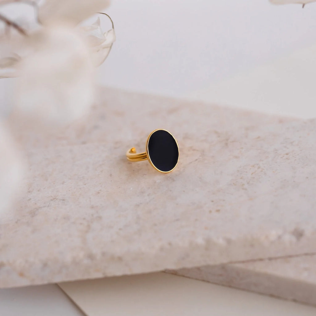 Black Onyx Signet Ring