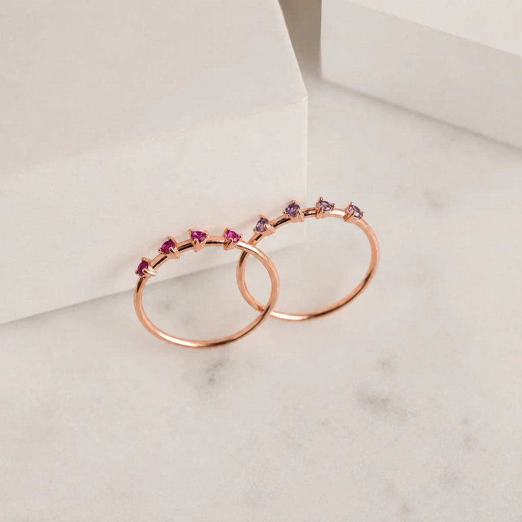 Dainty Multi-Stone Birthstone Ring