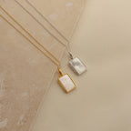 Pearl Locket Necklace Silver 18K Gold Plated