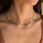 Essential Necklace Chains Silver 18K Gold Plated