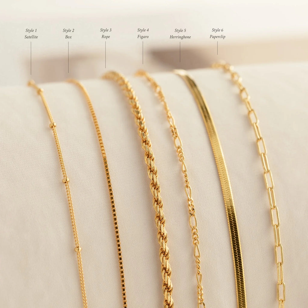 Essential Bracelet Chains Silver 18K Gold Plated