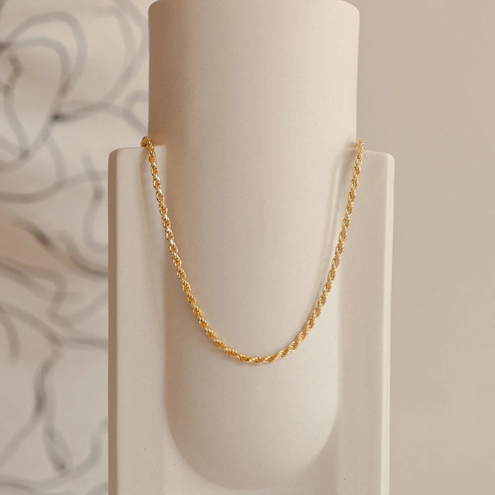Essential Necklace Chains Silver 18K Gold Plated