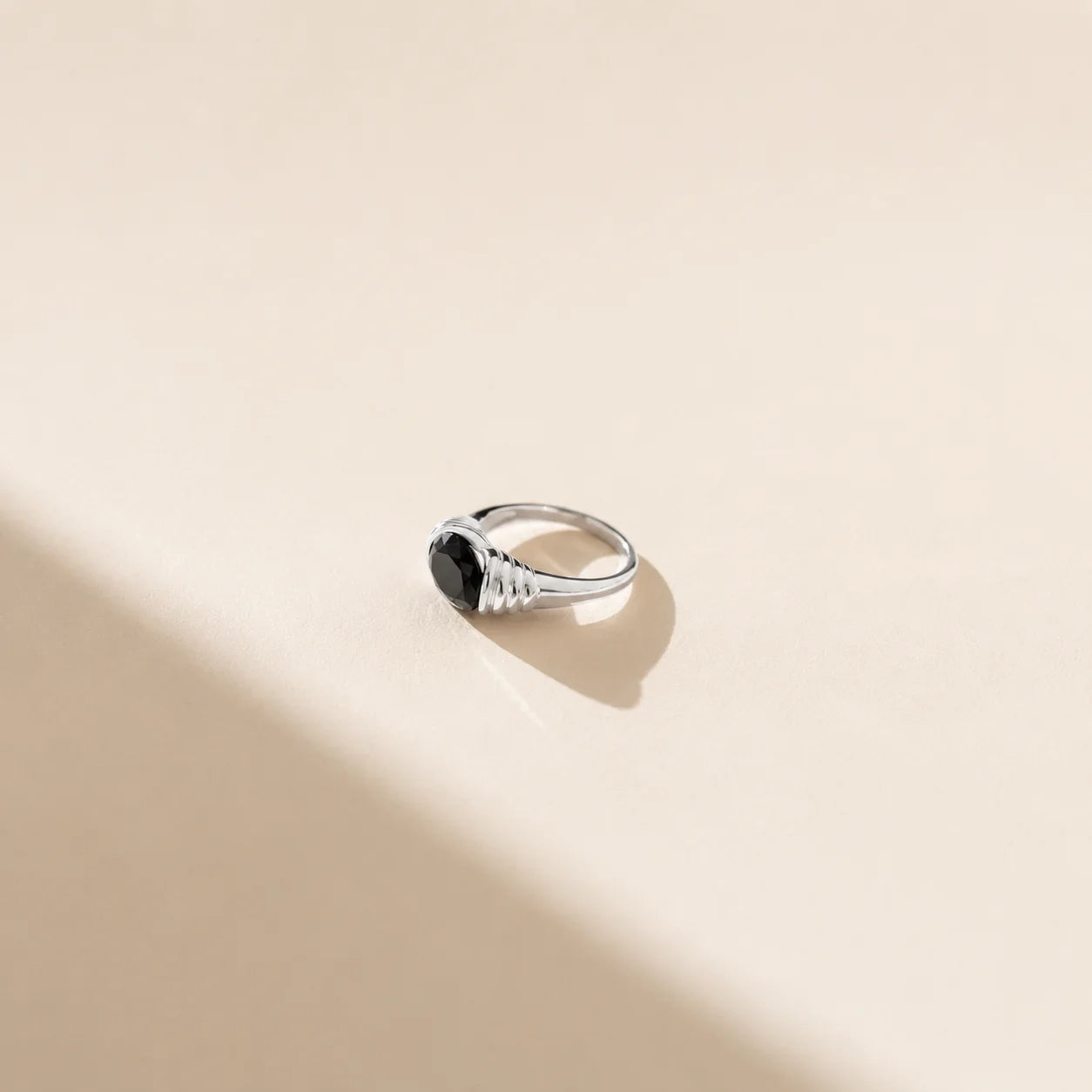 Dusk Signet Ring with Black Onyx Stone