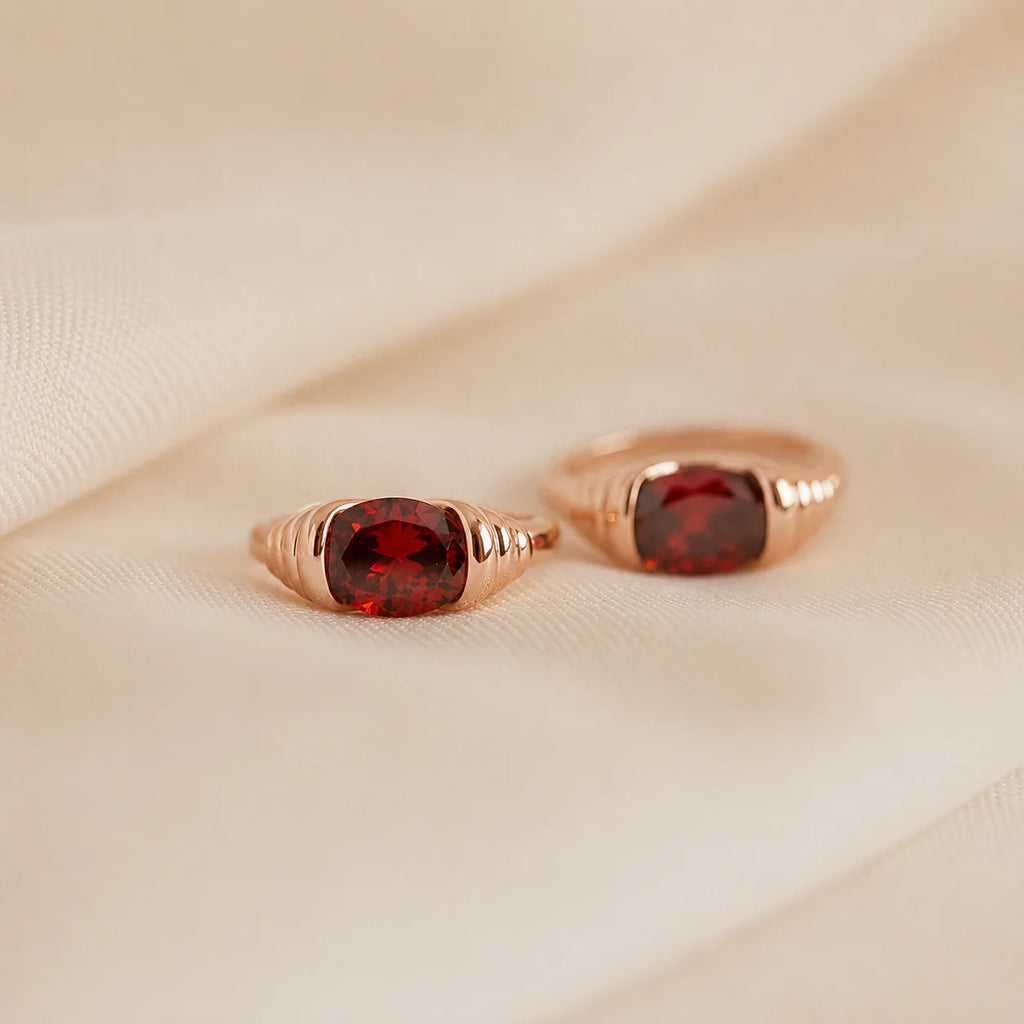 Garnet Signet Ring