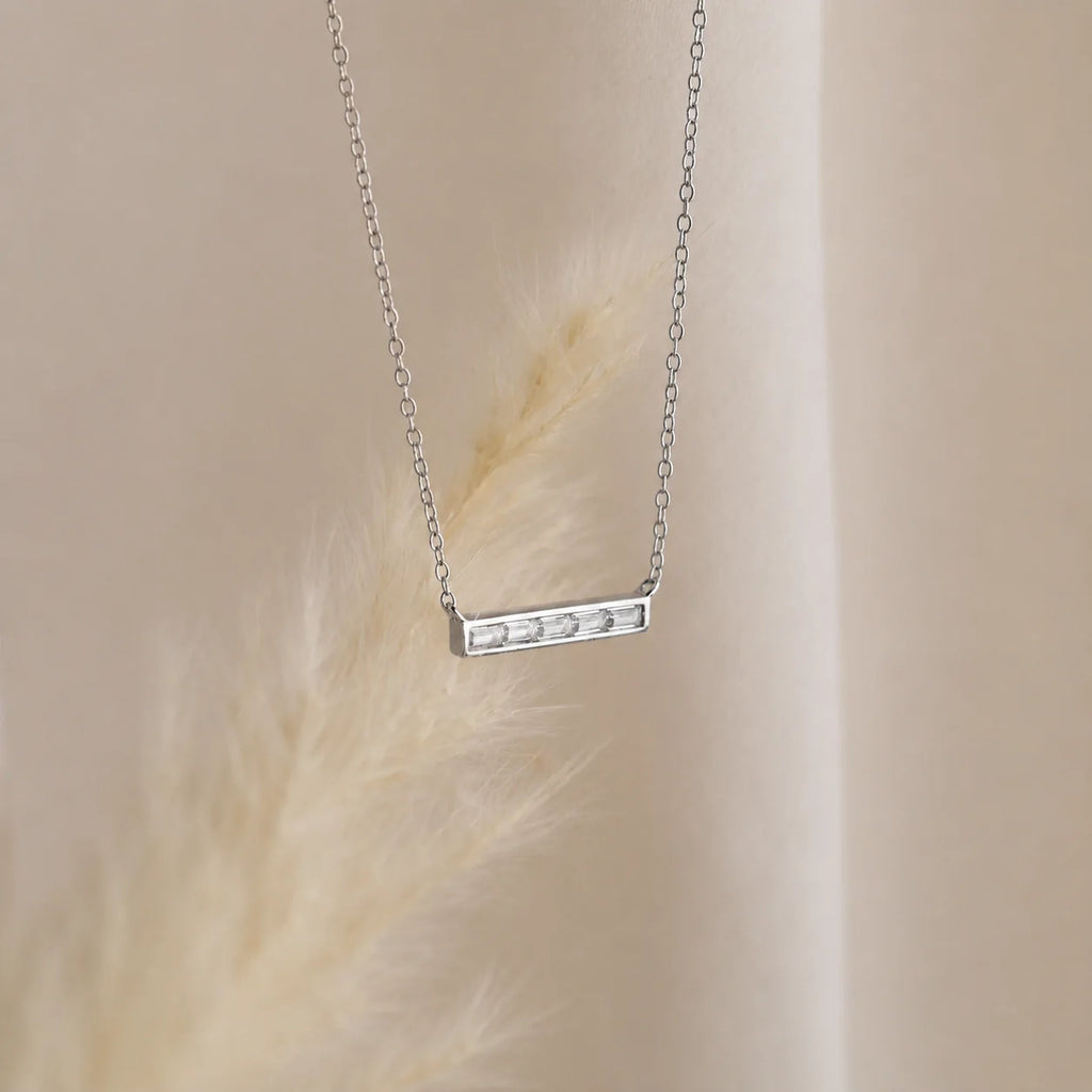 Diamond Bar Necklace