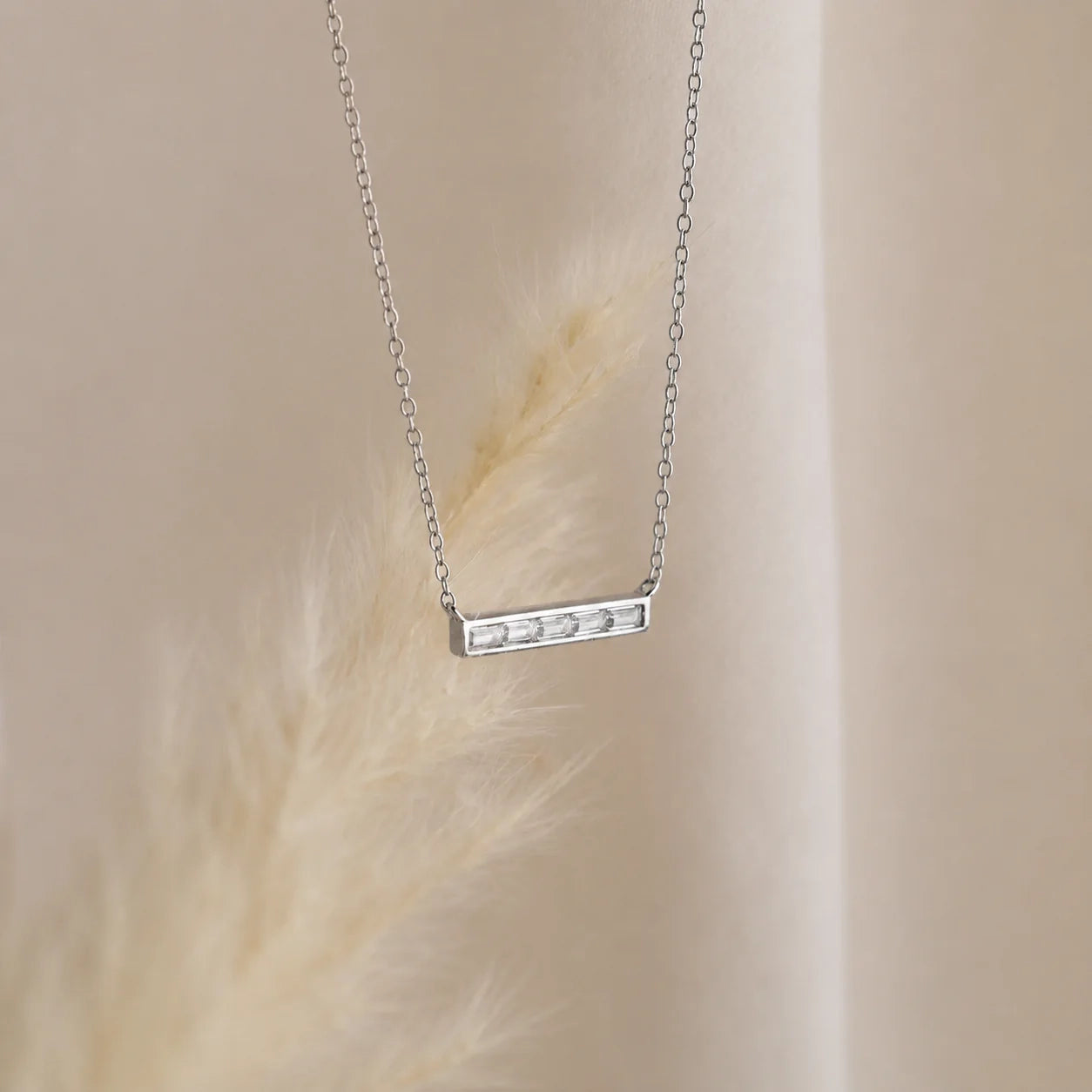 Diamond Bar Necklace