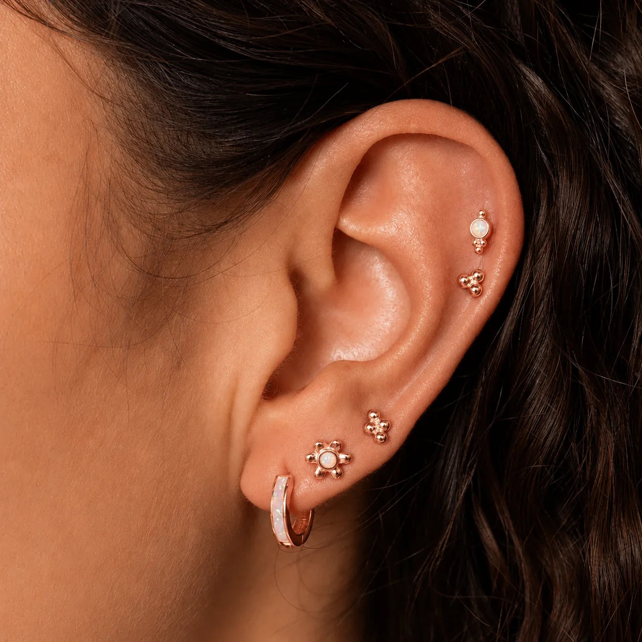 Luminous Opal Starburst Studs