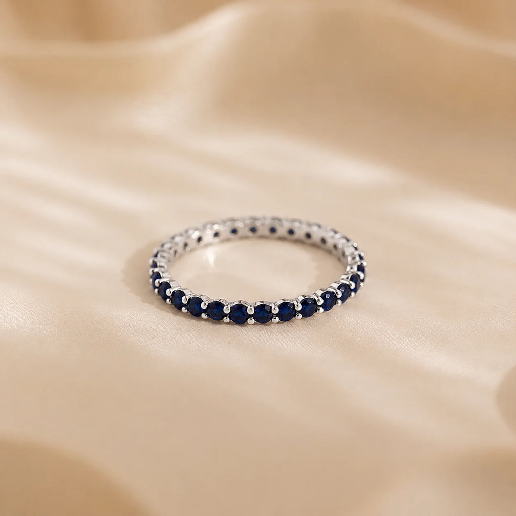 Custom Eternity Tennis Birthstone Ring