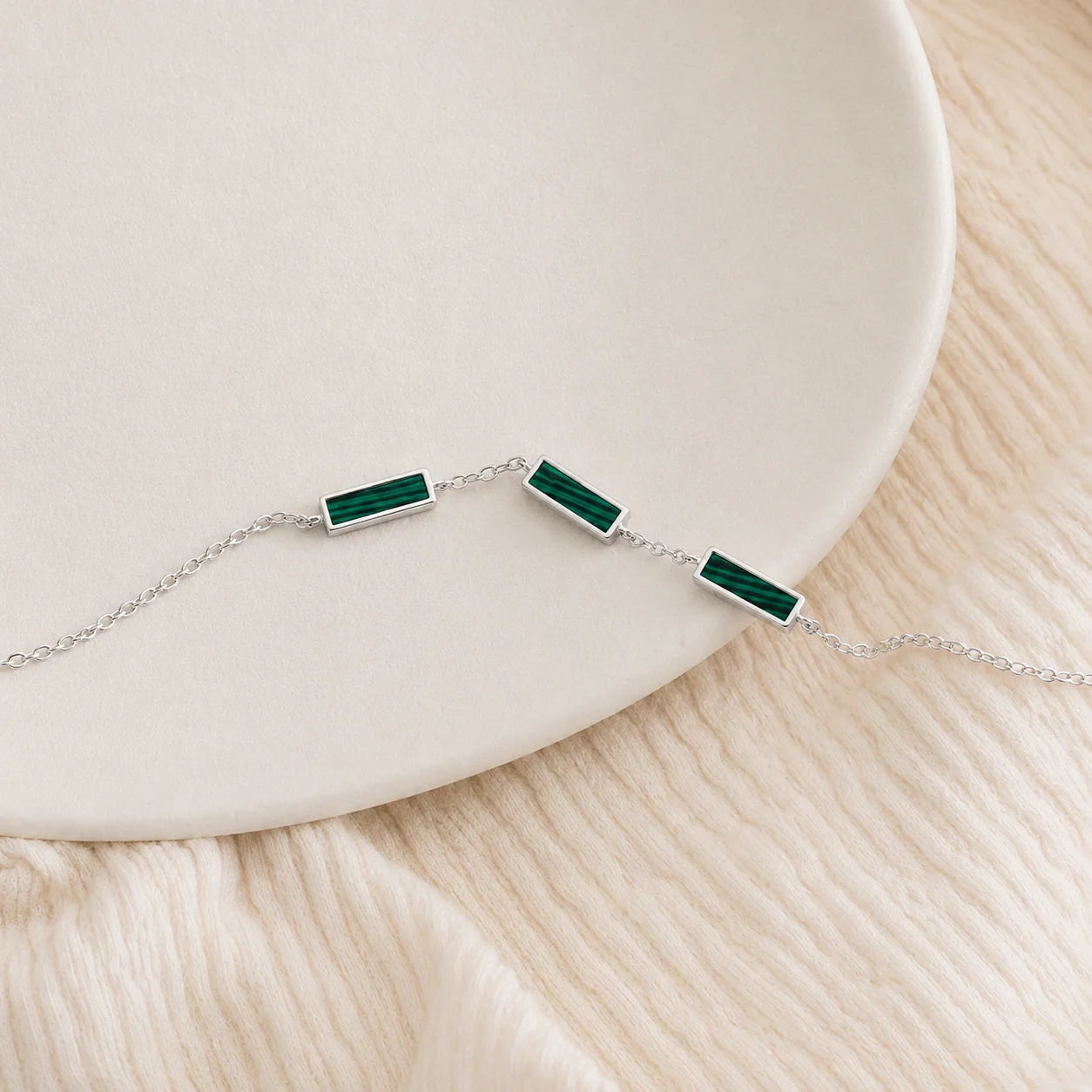 Malachite Bar Bracelet