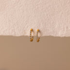 Inside Out Birthstone Huggies Silver 18K Gold Plated