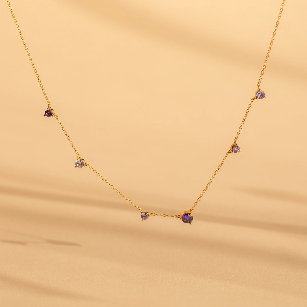 Amethyst Station Necklace