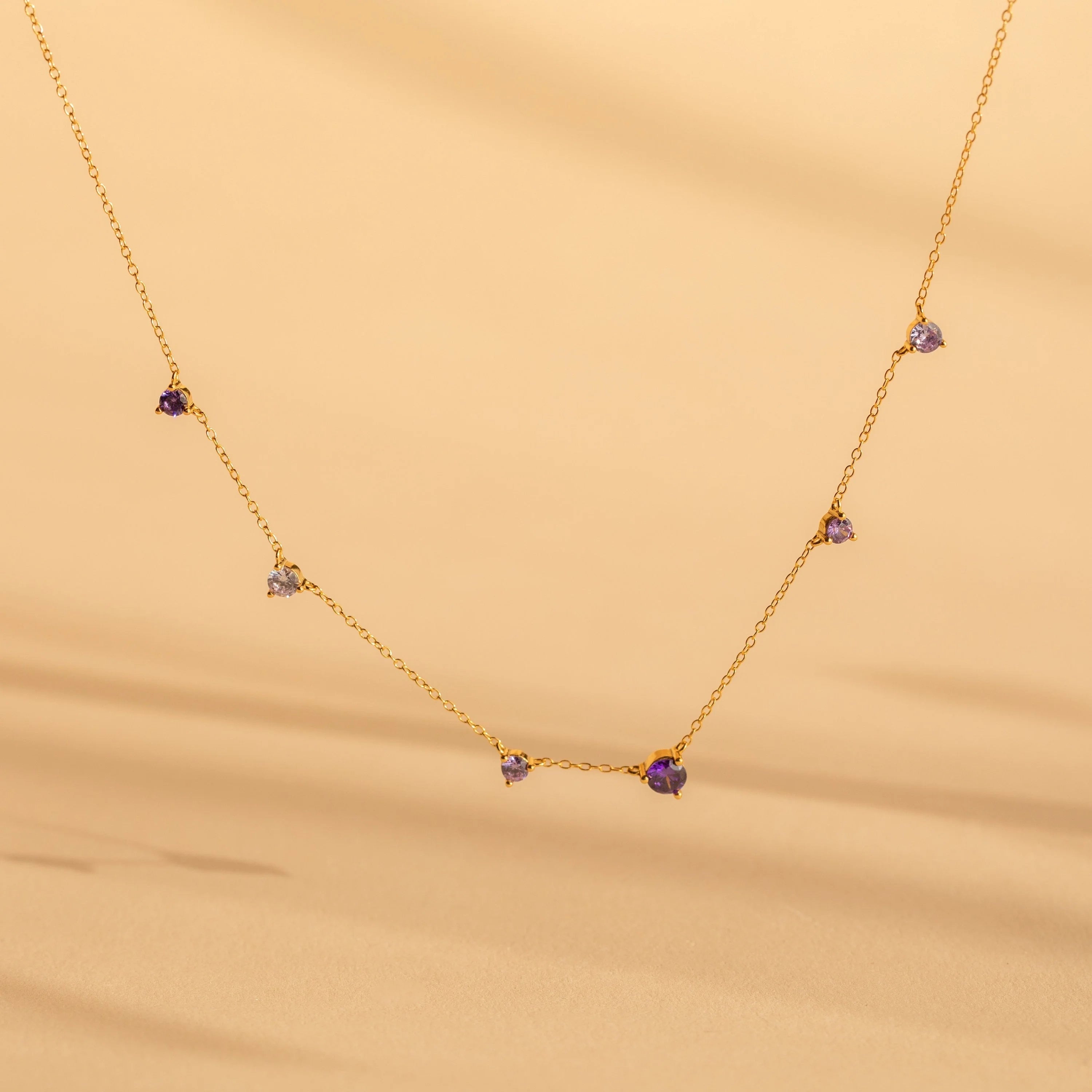 Amethyst Station Necklace