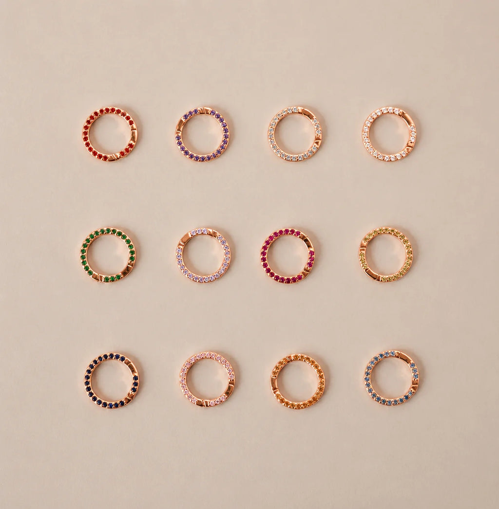 Dainty Pavé Garnet Charm