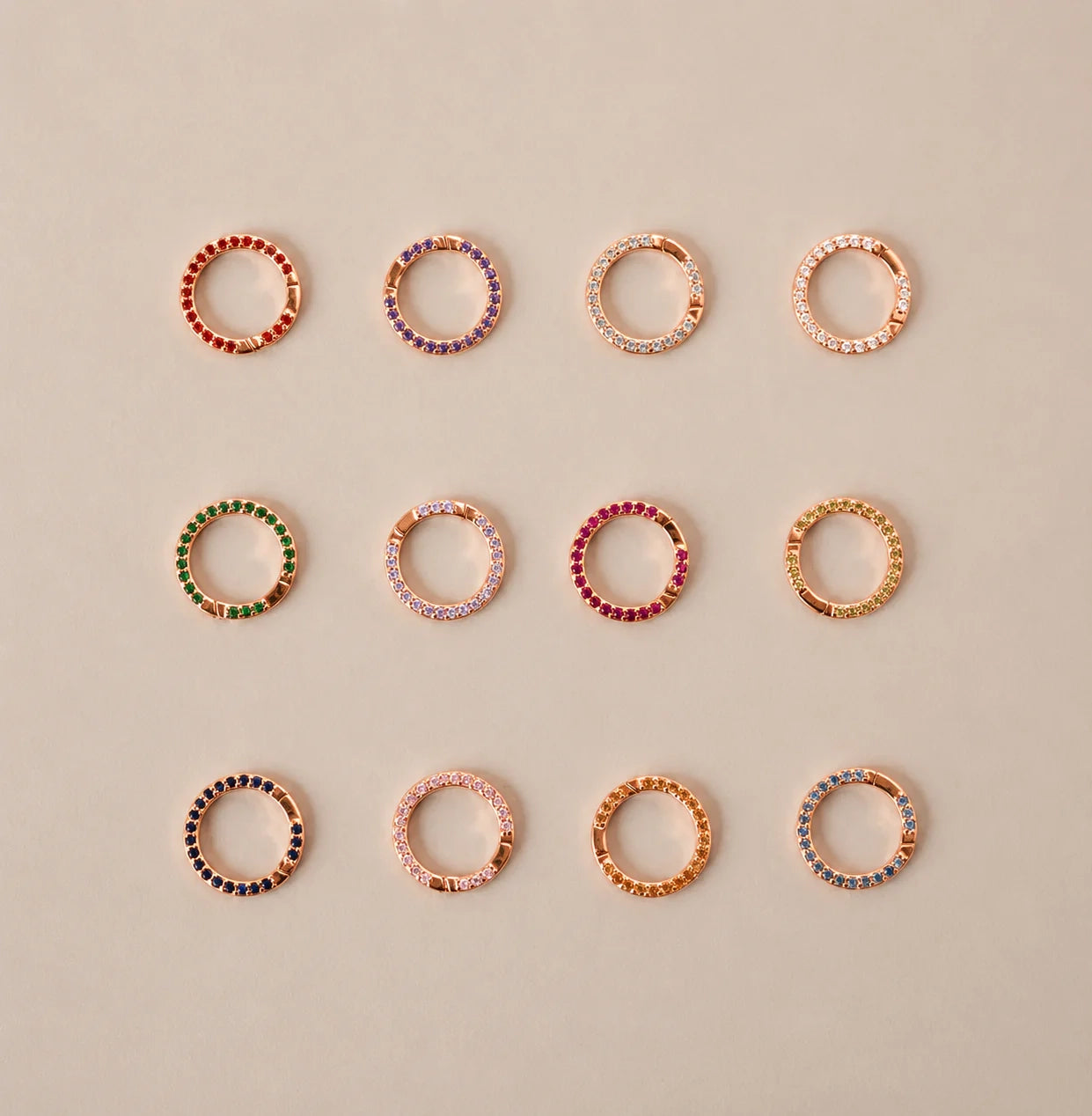Dainty Pavé Garnet Charm