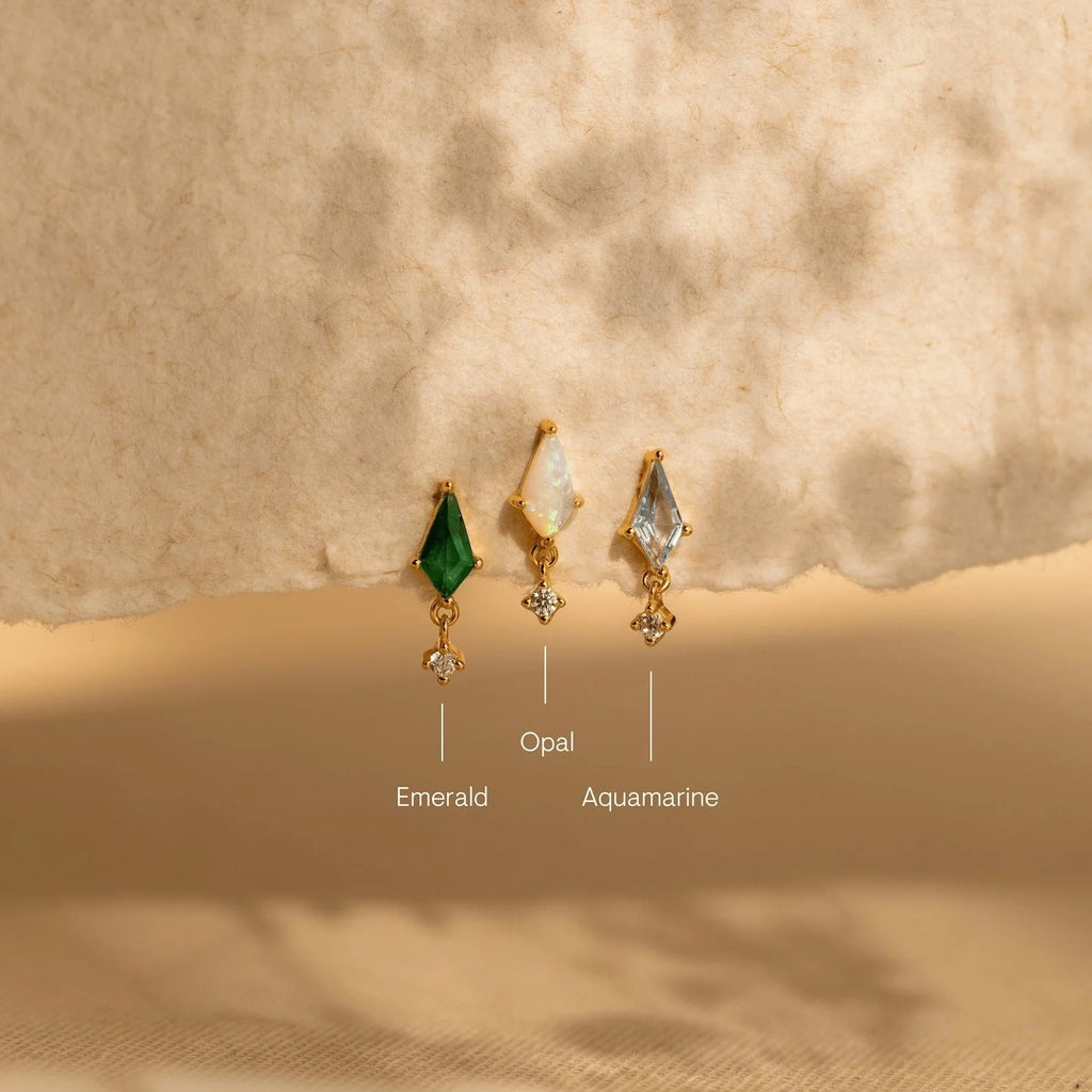 Kite Gemstone Stud Earrings