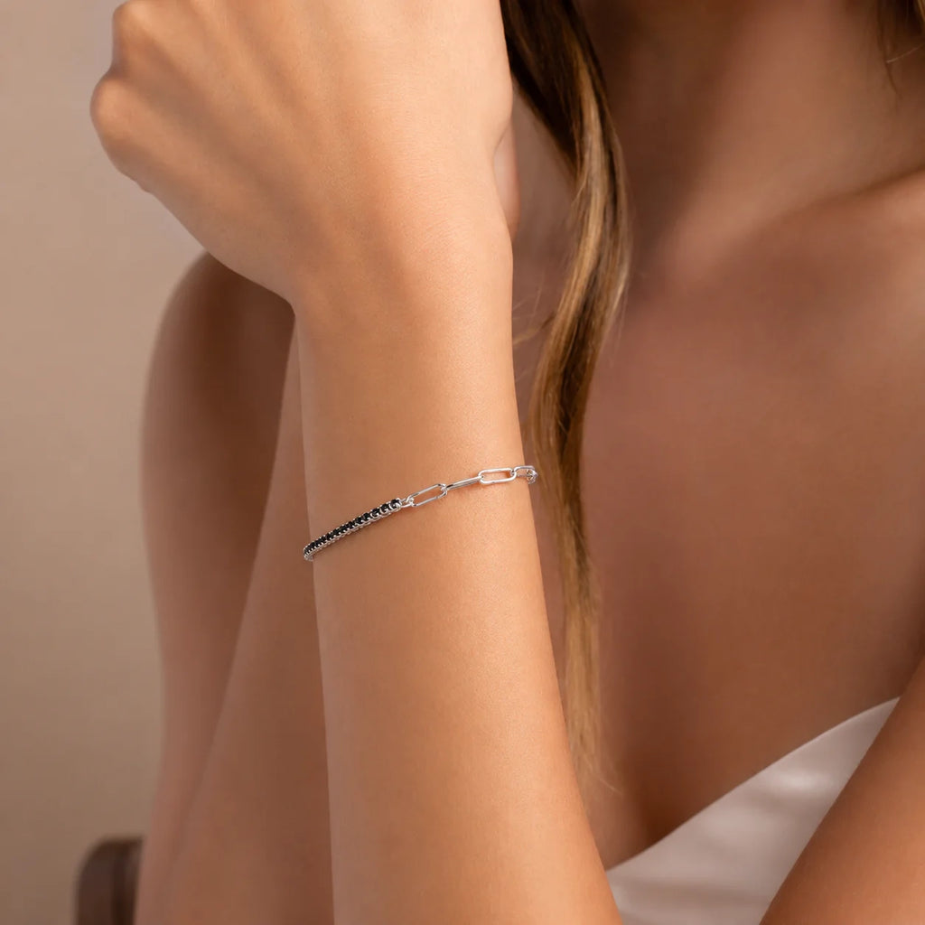 Black Diamond Tennis Bracelet