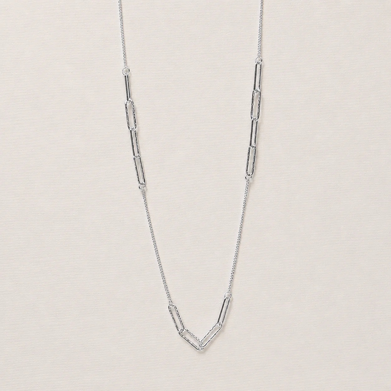 Textured Paperclip Necklace