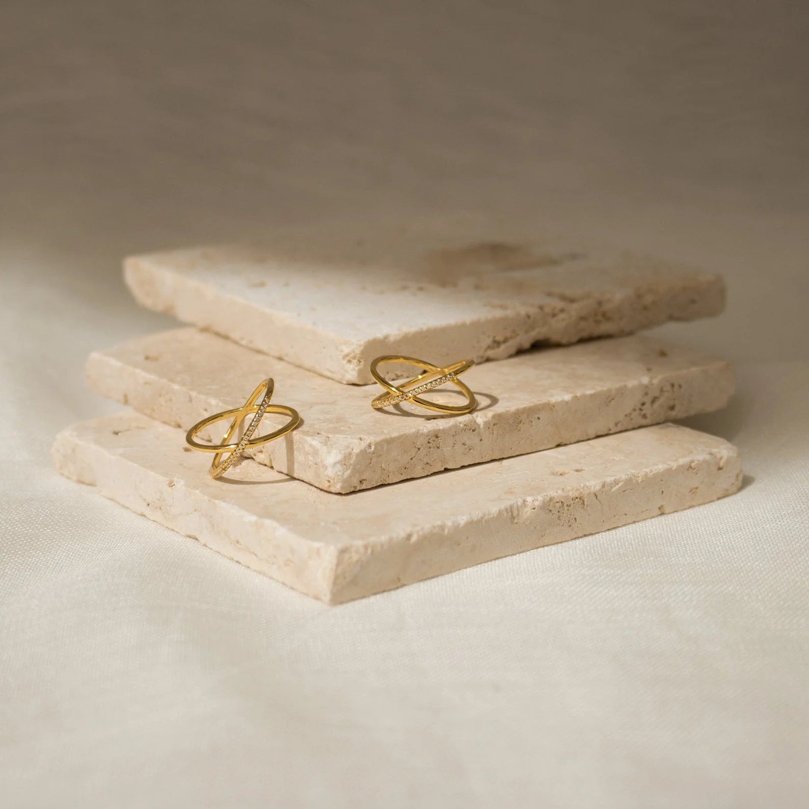 The Pave X Criss Cross Ring