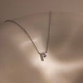 Dainty Bubble Letter Necklace Silver 18K Gold Plated