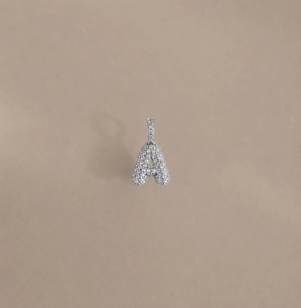 Bubble Script Pave Charm