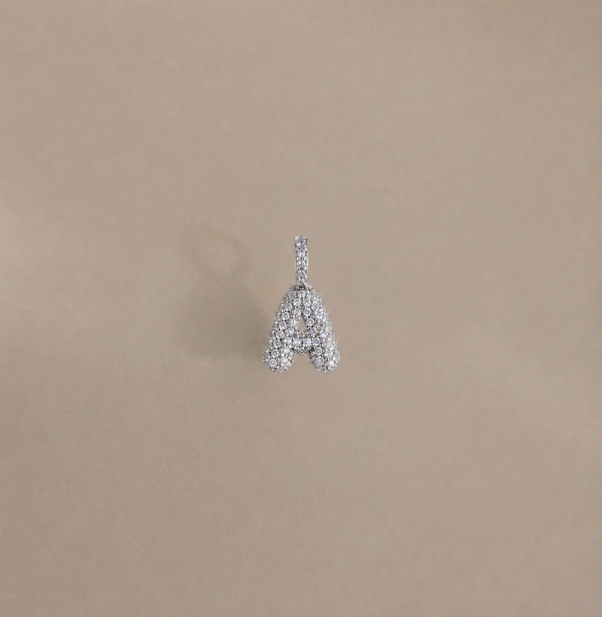 Bubble Script Pave Charm