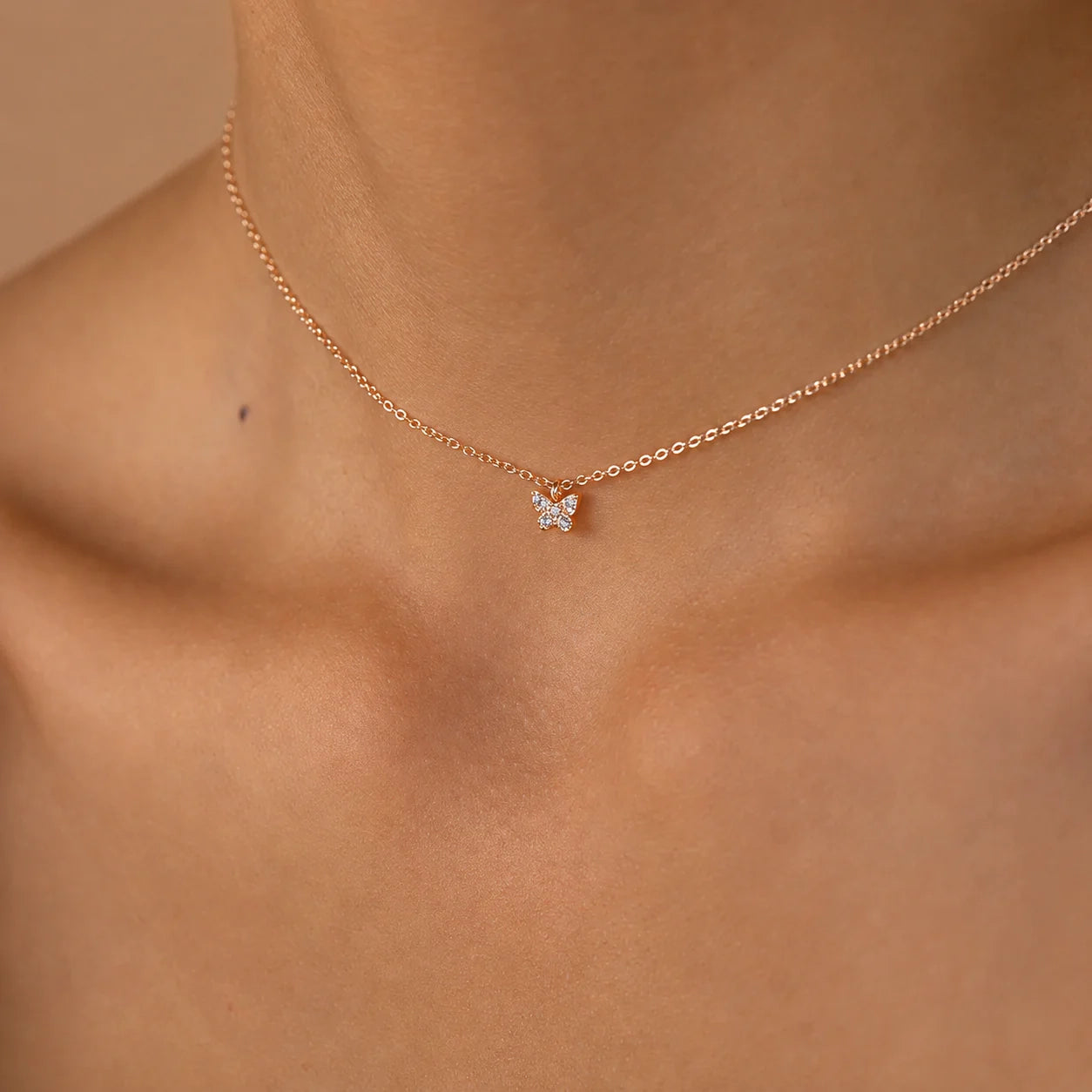 Mandy Pave Butterfly Necklace