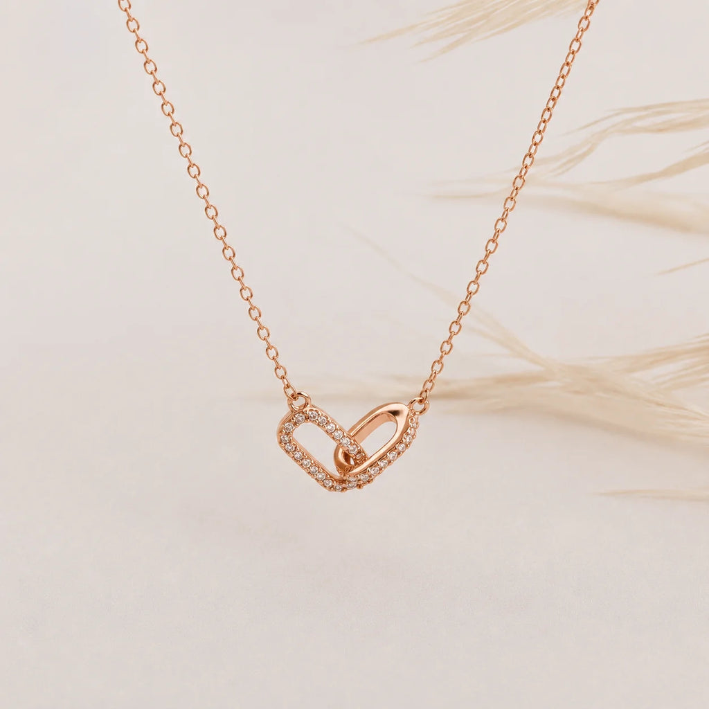 Pave Linked Pendant Necklace