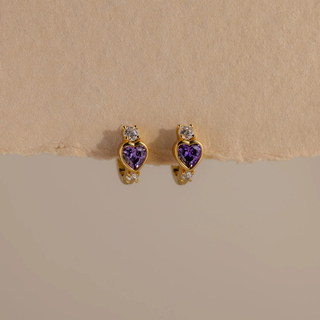 Luna Amethyst Hoops