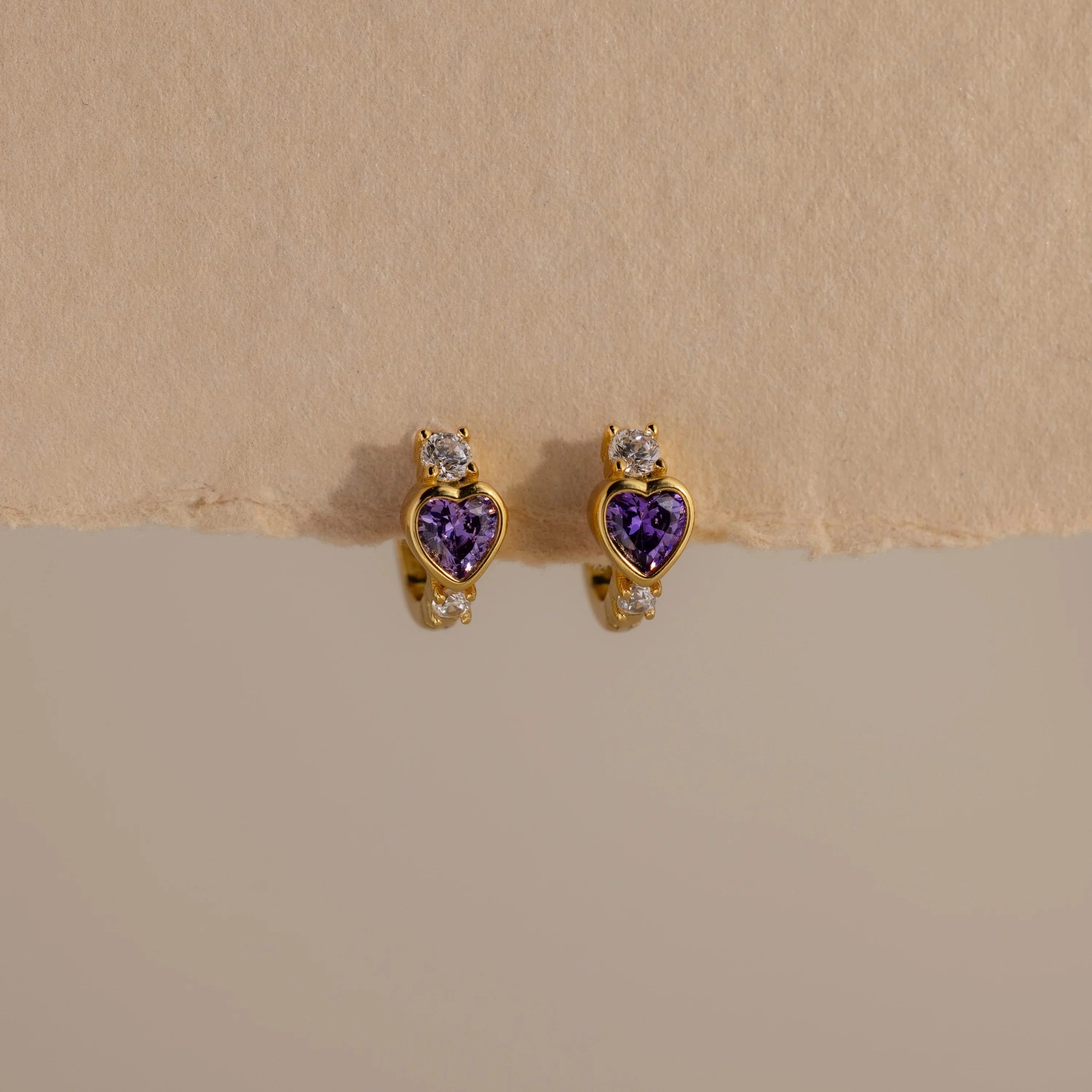Luna Amethyst Hoops