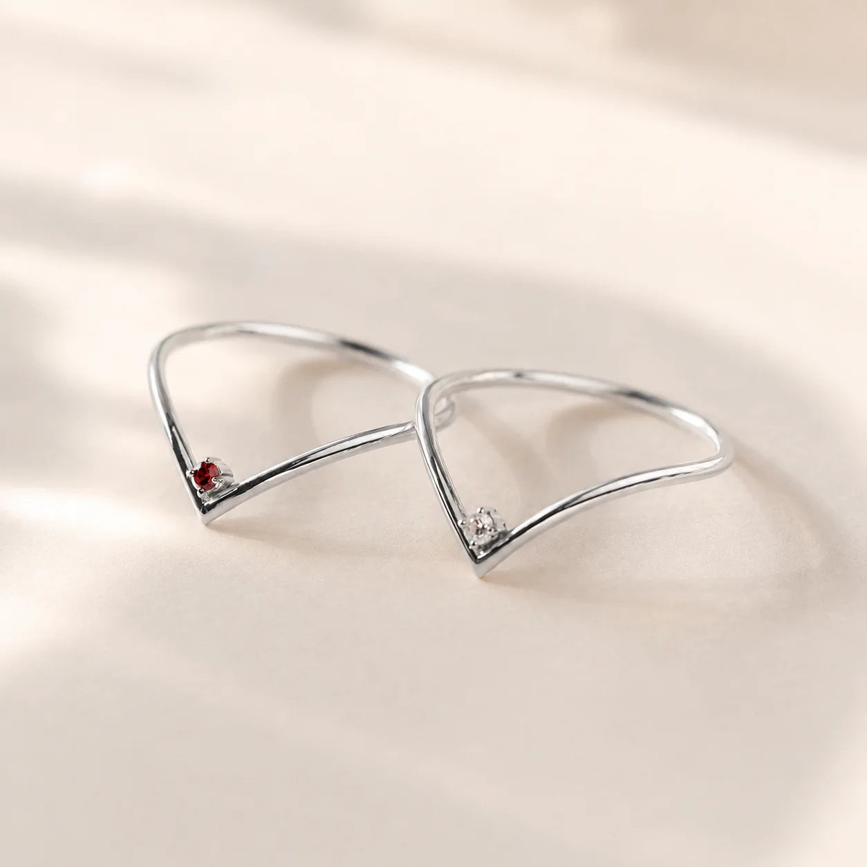 Curve Birthstone Ring