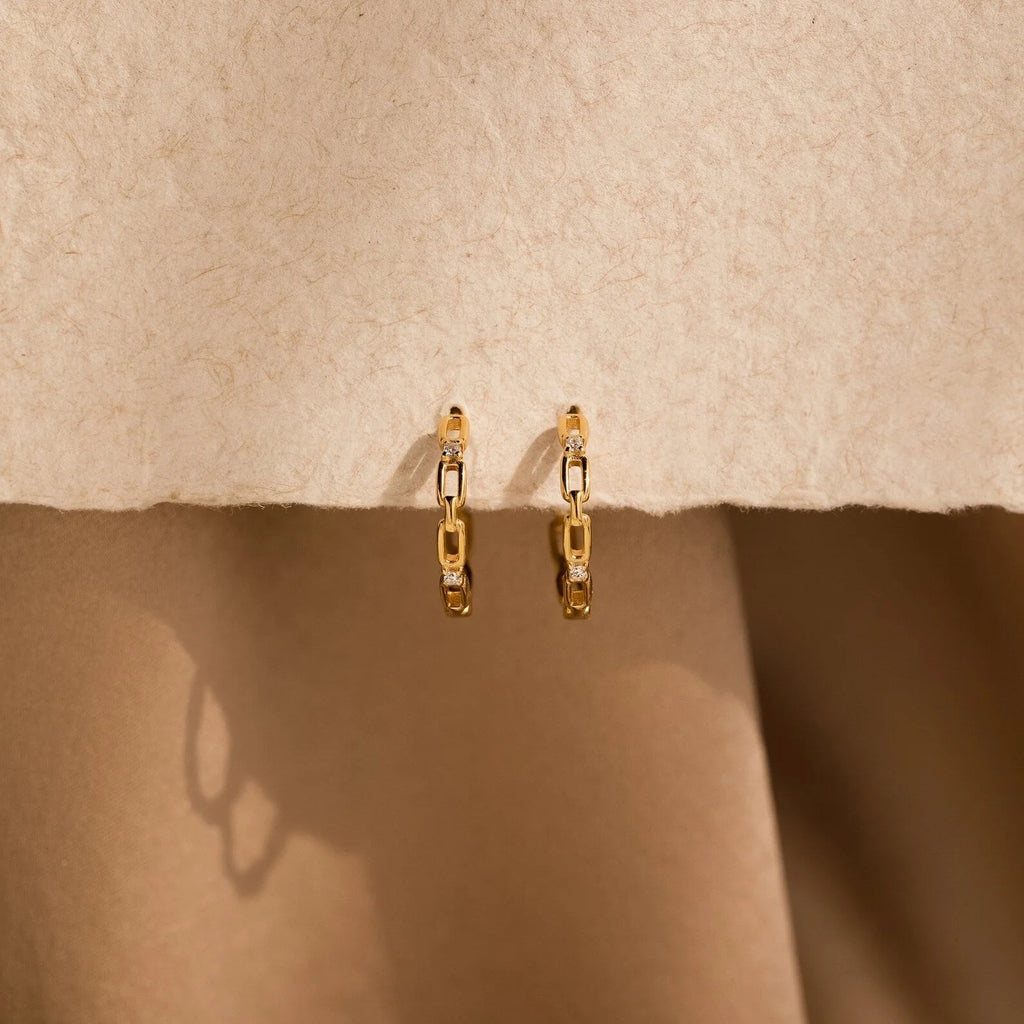 Diamond Link Hoops