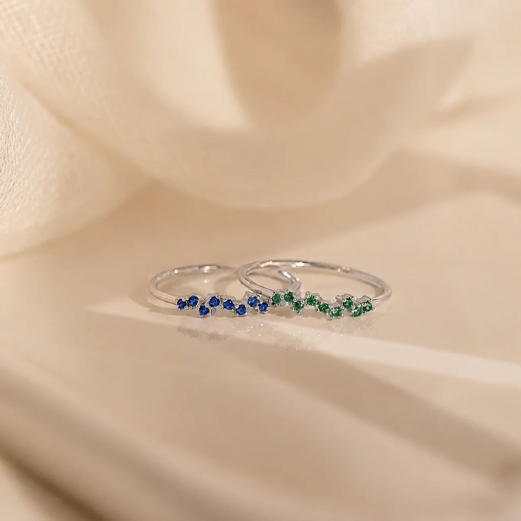 Sparkling Simplicity: The Tiny Cluster Birthstone Ring