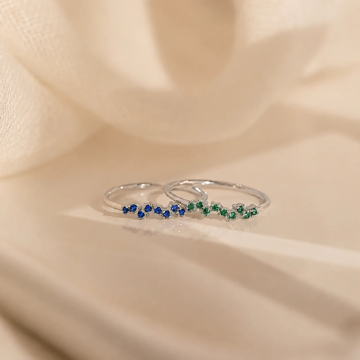 Sparkling Simplicity: The Tiny Cluster Birthstone Ring