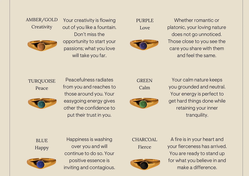Subtle Elegance: Mini Signet Mood Ring