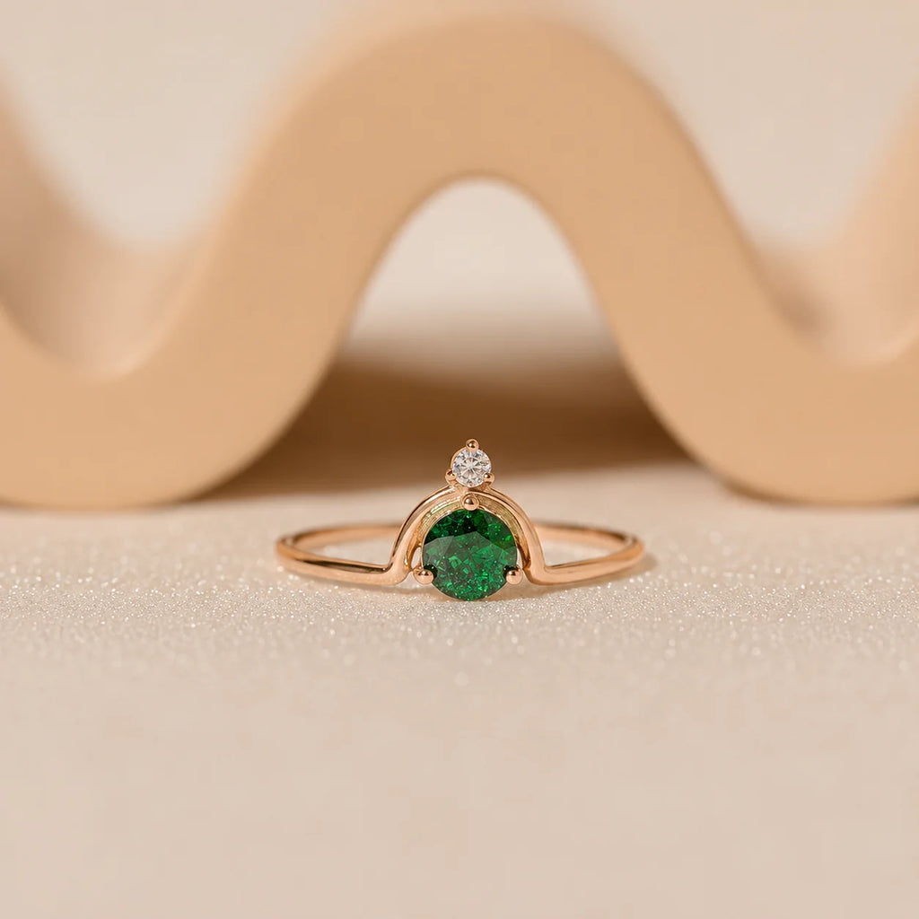 Duo Vintage Birthstone Ring