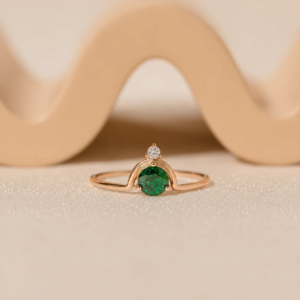 Duo Vintage Birthstone Ring
