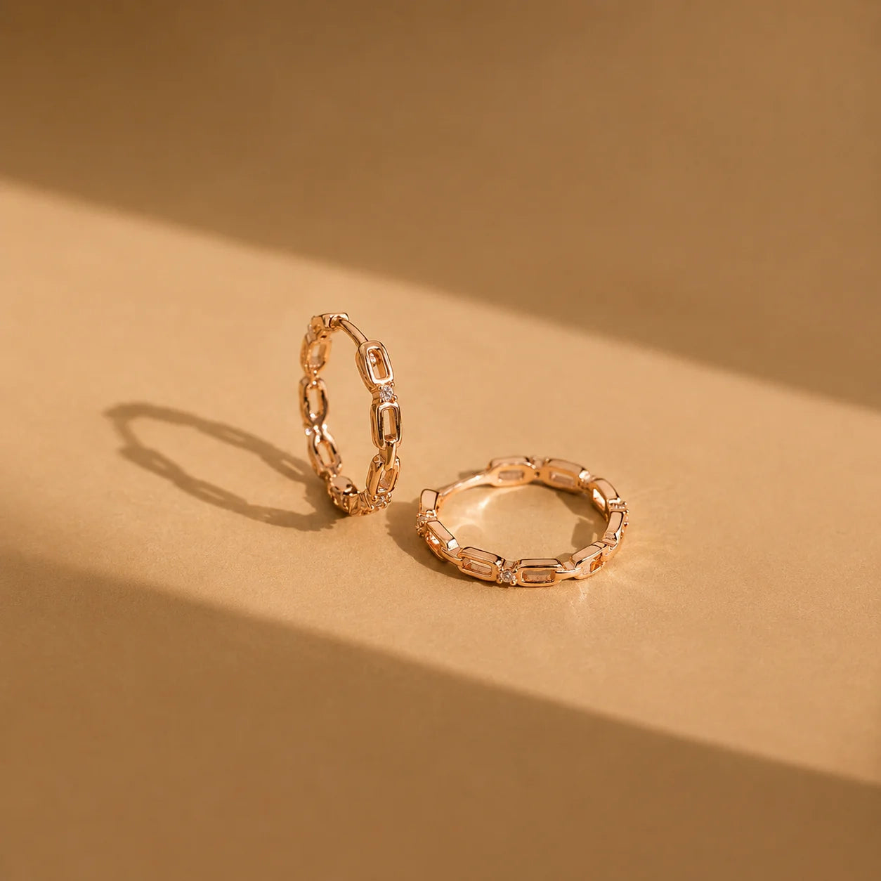 Diamond Link Hoops