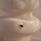 Marquise Birthstone Pearl Necklace Silver 18K Gold Plated