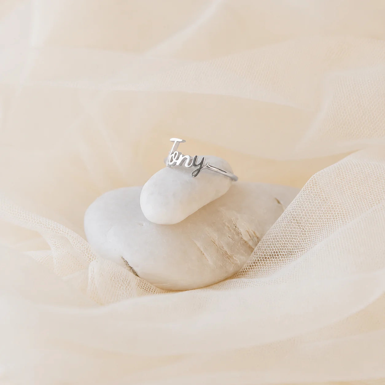 Grace Script Name Ring