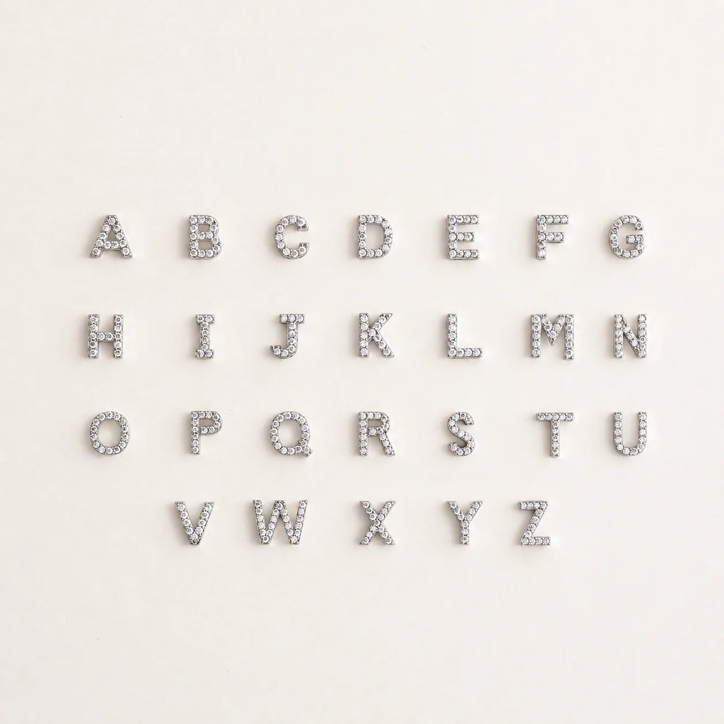 Floating Pave Initial Necklace