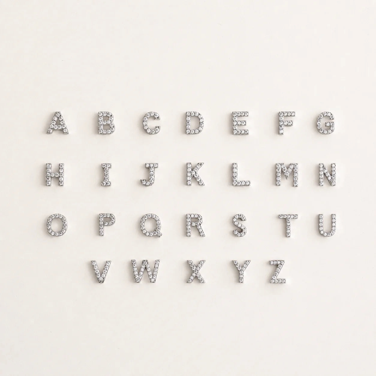 Floating Pave Initial Necklace