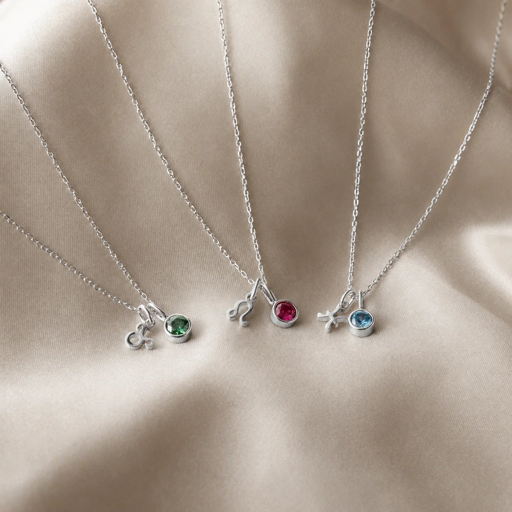 Zodiac Birthstone Necklace