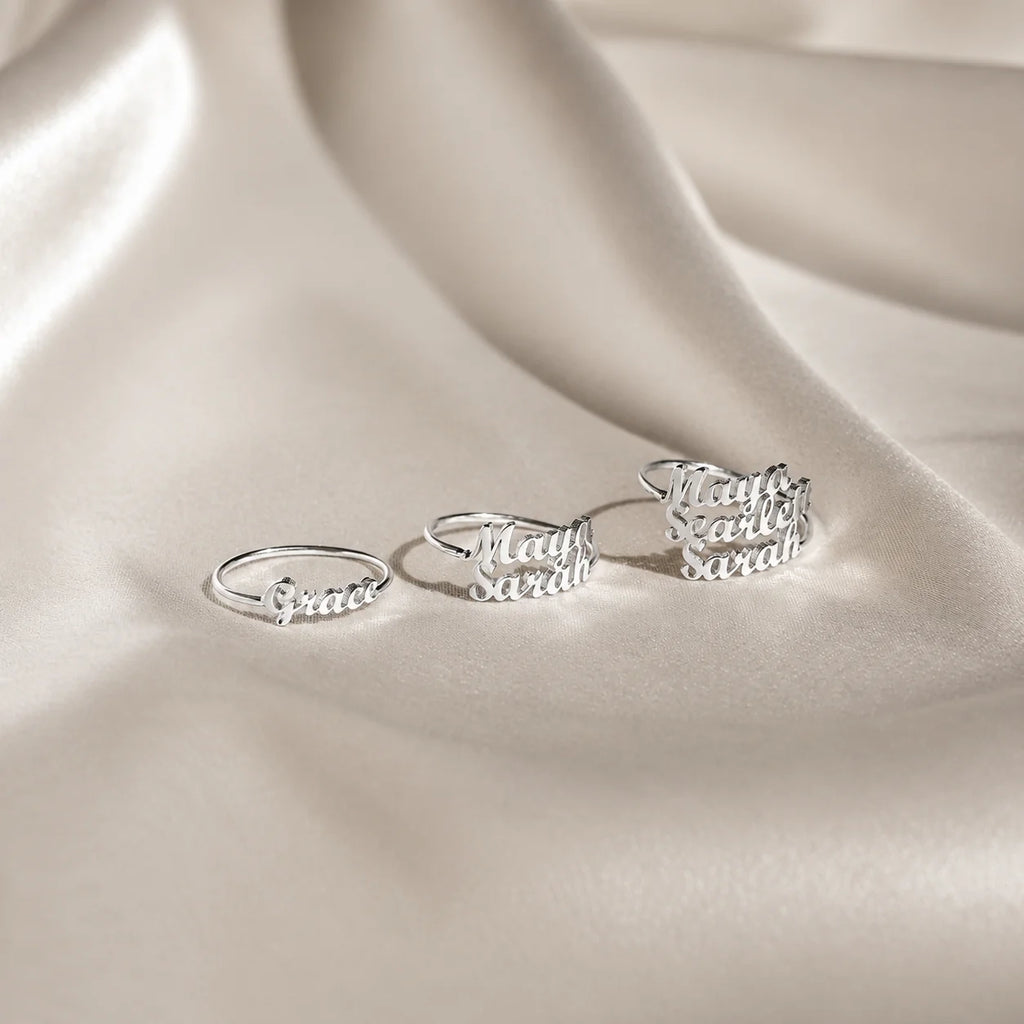 London Duo Name Ring