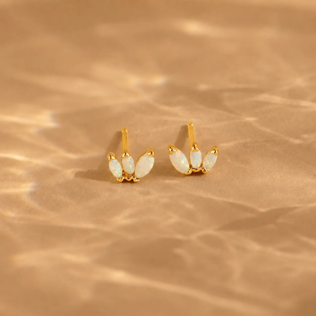 Opal Marquise Studs