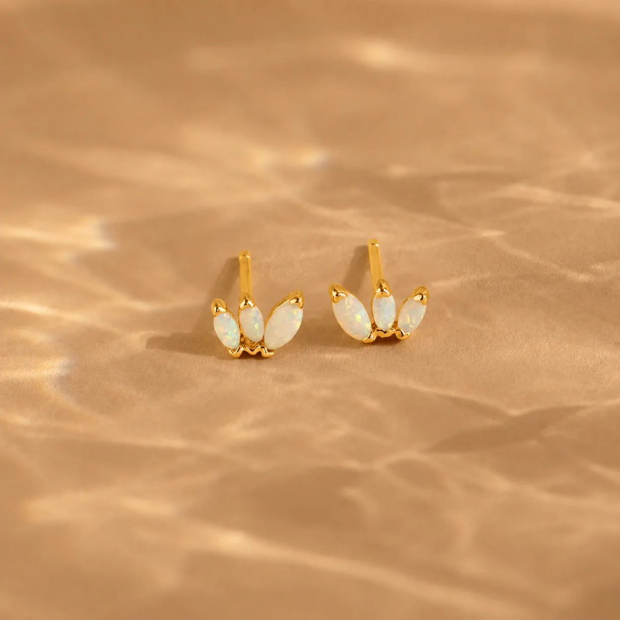 Opal Marquise Studs