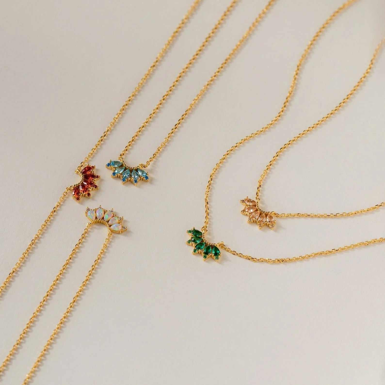 Personalized Marquise Birthstone Necklace